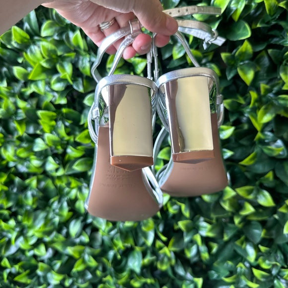 Call It Spring Silver Metallic Heeled Sandal NWT - Picture 3 of 4